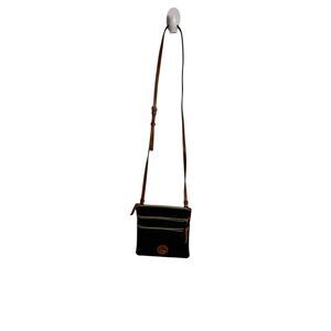 Dooney & Bourke Women's Nylon North South Triple Zip Crossbody Bag Black Brown